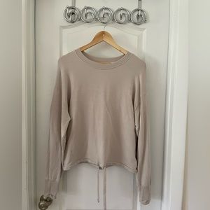 Athleta Marina Sweatshirt Abolone Grey Small